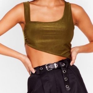 Women Brown Crop Top